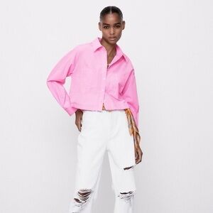 Zara Cropped Shirt